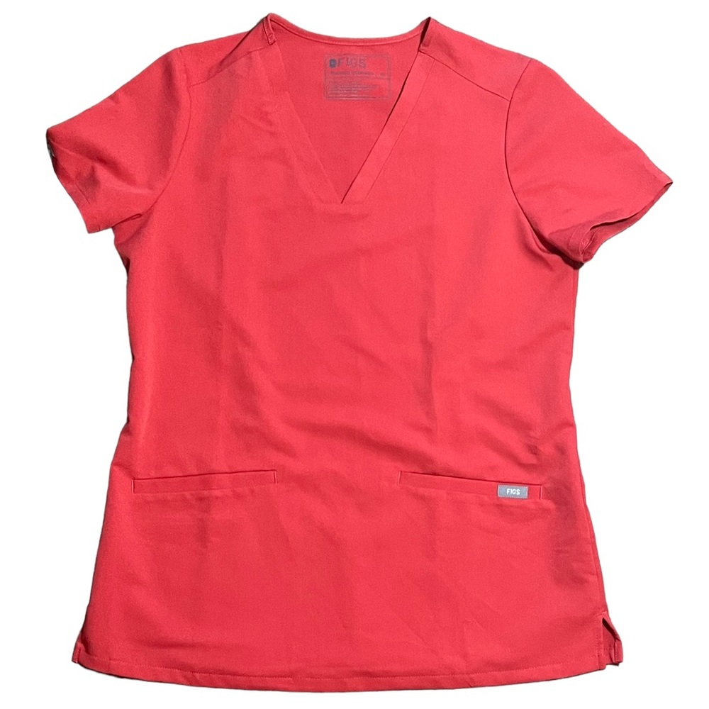 ❤️🧡 FIGS Casma™ Three-Pocket Scrub Top XS Limited Edition color Clay EUC - Picture 3 of 16